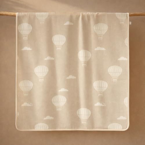 Image of 100% Cotton 6-Layer Muslin Baby Blanket | Super Soft, Breathable & All Seasons Multipurpose Blanket for Babies (Parachute - Camel)