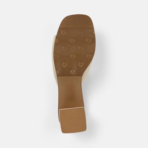 Image of Mochi Women Synthetic Embellished Slip-On Block Heel Sandals