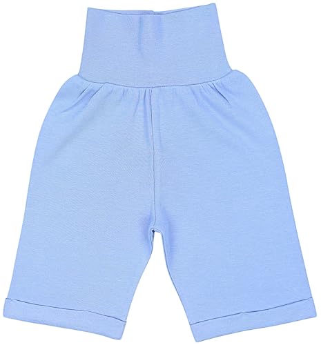 TupTam Unisex Baby Pumphose Sommershorts Baumwolle 5er Pack, Farbe: Gerades Bein/Blau Grau Grün, Größe: 86/92