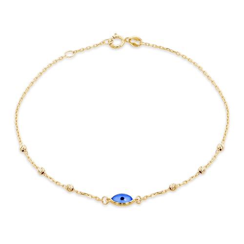 Collier œil protecteur or jaune 9 carats anti-ternissement