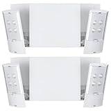 TORCHSTAR LED Emergency Light, UL Listed, Emergency Lighting Fixture, Two Adjustable Heads, Damp Rated, AV 120/277V, Emergency Lights with Battery Backup, Hardwired Exit Lights for Business, Pack of 2