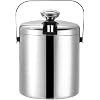 Roestvrijstalen ijsemmer, dubbel gekoelde champagne-emmers, met handgrepen en tang for gezinnen, barbecues, picknicks, bars-1.3l