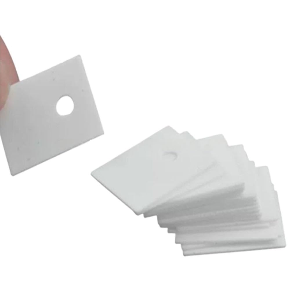 Fogli di ceramica di allumina for produzione di precisione, fogli di ceramica di nitruro di alluminio ultrasottile perforati 50 pezzi(20X25X0.6mm)
