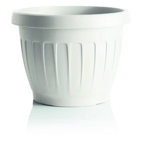 Bama Bam483 Vaso Fiori Terra, Bianco, 40 Cm
