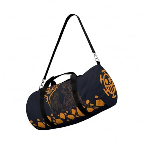 Anime Gym Bag for Women Men - Large Capacity Waterproof Workout Fitness Travel Sports Bags Fashion Street Camping ExpandaCLe Carry On Duffle Bag For Couple (Black OP) PTY