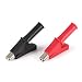Produktbild 2 Stück Vollschutz Krokodilklemmen Crocodile Electrical Clamp für Multimeter Messleitungen Pen Testing Cable Probe-Black & Red