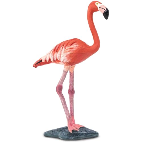 Figurita de Flamenco | Figura Realista de Pájaro de 3,25' | Juguetes para Niños | No tóxicas y Libres de BPA | Apto para Niños de 3+ | Safari Ltd
