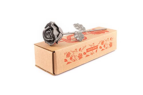 Forging Art Bcn® Rosa Eterna de Hierro Forjada a Mano- Regalo