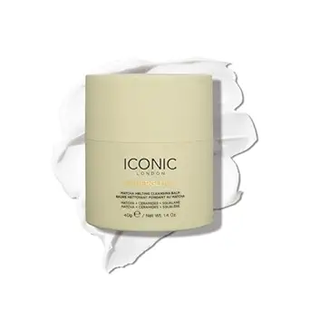 ICONIC LONDON Underglow Matcha Melting Cleansing Balm | Makeup Remover with Squalane & Ceramides for Softer, Plumper Skin | Vegan, 1.41 oz