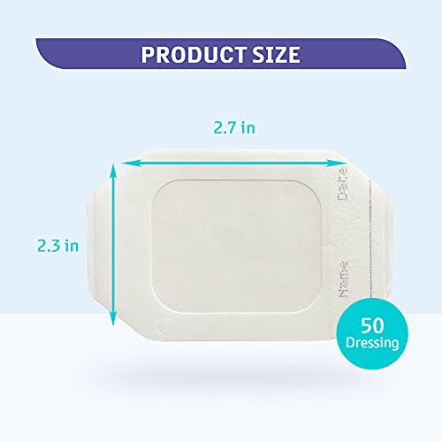 Waterproof Transparent Film Dressing 2.3" X 2.7", Breathable And Super Thin, 50 Dressings Tattoo Bandage #TOP1