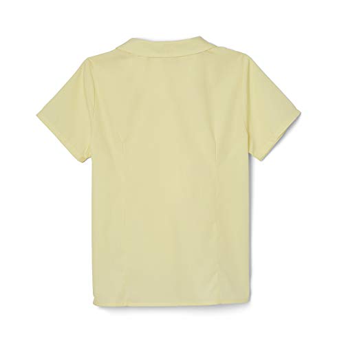 French Toast Toddler Girls Short Sleeve Modern Peter Pan Collar Blouse, Yellow, 3T #TOP1