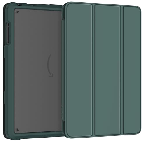 7.1inch Tablet Case Adult Child Friendly DJ&RPPQ with Auto Wake/Sleep and Two Angle Stand, Incompatible with TCL Nokia -Dark Green