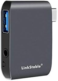 USB-C USB3.0 Hub x 1 Port with External 3.5mm Stereo Audio Adapter