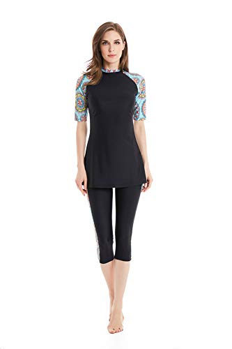 Rashguard 2 pièces femme manches courtes rash guard set maillots de bain