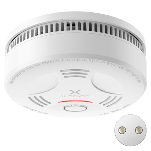 X-Sense Rilevatore di Fumo con Durata di 10 Anni e Supporto Magnetico, Rilevatore di Fumo Certificato TÜV con Funzione...