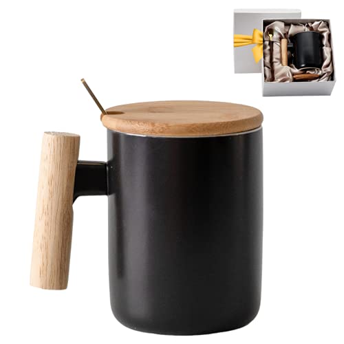 Mosiq Ceramic Mug with Bamboo Lid