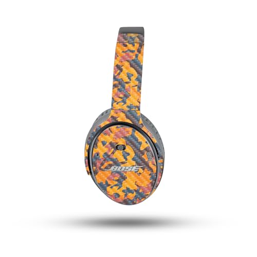 Image of MightySkins Carbon Fiber Skin Compatible with Bose QuietComfort 35 II Headphones - Autumn Camouflage | Protective, Durable Textured Carbon Fiber Finish | Easy to Apply