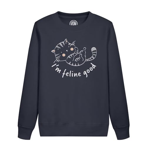 Sweatshirt enfant chat dessin animal de compagnie pull mignon I'm Feline Good