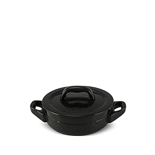 Caçarola Baixa Martelada+ 14Cm 500Ml - Preta