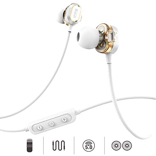 14 Hours Dual Dynamic Drives BAIJI Bluetooth Headphones Full Frequency HiFi Stereo Wireless Magnetic - //coolthings.us