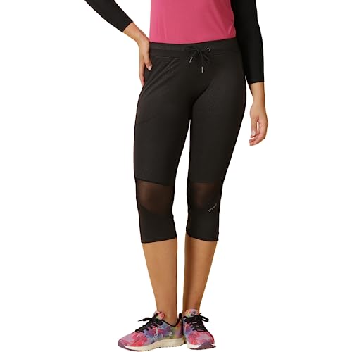 Image of DOMIN8 Capri Pants for Women | Polyester Blend Capri for Women | Black - M