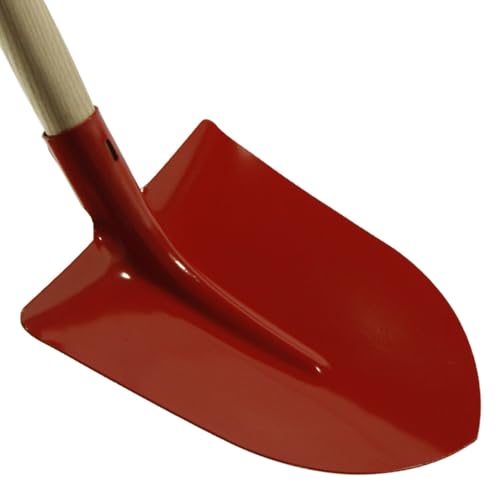 ERPINA® Frankfurter Schaufel mit Stiel rot - Robustes Schaufelblatt aus Qualitätsstahl für Garten, BAU und Landwirtschaft - Größe 5 ist ideal als Schüppe für Sand, Kies & Split