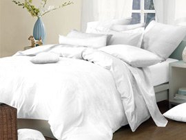 100% Egyptian Cotton 200 Thread Count Duvet Cover, White, King Size
