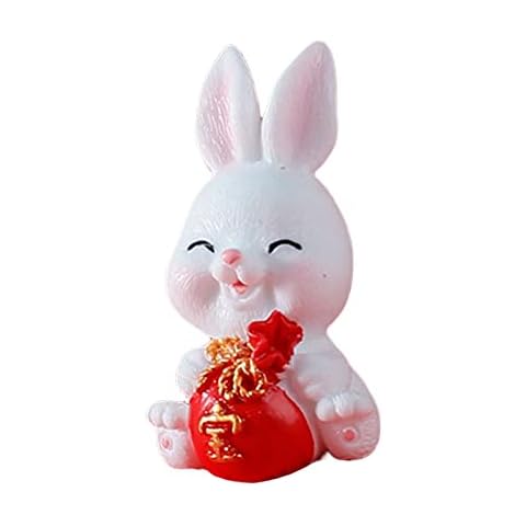 Saterkali Miniature Bunny Photo Props New Year Rabbit Ornament Creative C Cover