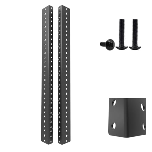 Jingchengmei 10U Steel Rack Rails Kit with Hardware - 2 Pieces (10URR)