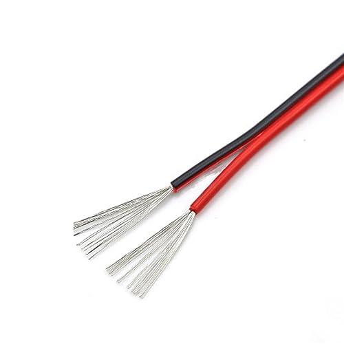 ELLANA Cable Flexible UL2468 Electrical Automotive Cable, 10 Meters 2 Pin 300V Tinned Copper Wire, 18 AWG to 26 AWG Red Black Color Wires Extension Connector(Size:26 AWG)