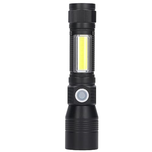 Lanterna recarregável, lanterna LED com luz COB lanterna recarregável lanterna de bolso LED base mag