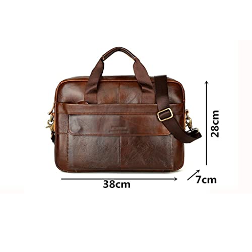 Vintage Canvas Leather Messenger Bag School Shoulder Bag Business Briefcase Satchel2