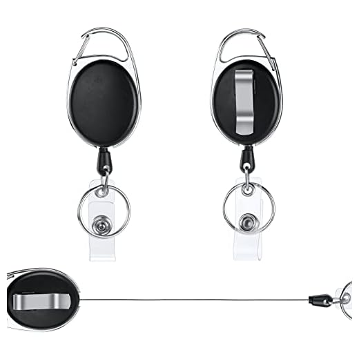 Vicloon Schlüsselanhänger Ausweishalter, 2 Stück Einziehbarer Ausweishalter Schlüsselrolle, Schlüsselband Ausziehbar, Ausweis JoJo mit Schlüsselring für Schlüssel, Kartenhalter und Gürtelclip