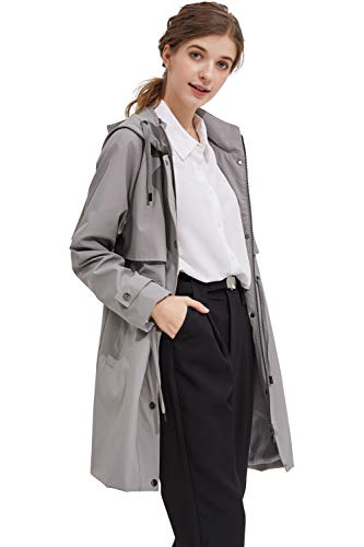Orolay OWD5064WCA-3 Women'S Long Windbreaker Hooded Light Jacket Active Outdoor Anoraks Alloy M thumb #2