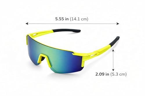 Image of Zynic Men's Stylish Sports Sunglasses For Unisex | UV400 Protection Classic Wrap Around Googles |Sports Shades for Driving,Cyclining Outdoor & Travel | Googles for man's