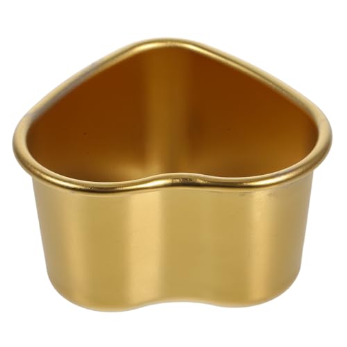 TOGEVAL caja de salsa barbacoa tapa tacos Lámina mini molde para pastel de corazón Horno sartenes platos para aperitivos plato de salsa cuencos pequeños para mojar ·Acero inoxidable Golden