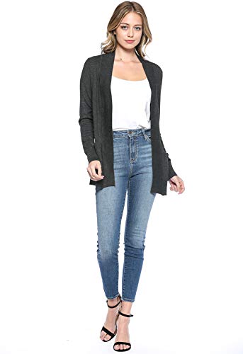 Image of Urban Look Womens Basic Long Sleeve Open Front Comfy Sweater Cardigan
