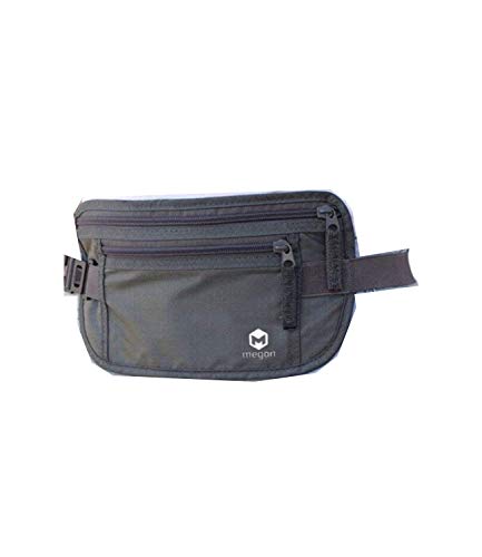 Megon - Cinturón de Dinero con Bloqueo RFID  Cartera de Viaje y Soporte para Pasaporte