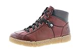 Rieker N1731 Damen, Frauen Stiefeletten,Schnürstiefelette,DA-Kurzstiefel,Stiefel,Chukka Boot,Halbstiefel,Schnür-Bootie,gefüttert,Winterstiefel,wine/schwarz/schwarz / 36 (Rot)