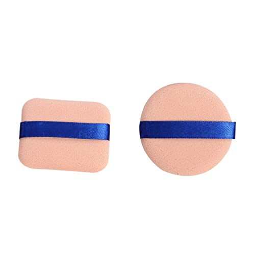 FRCOLOR 10PCS Dual Use Makeup Puff Square Round for Foundation Blush Concealer Wet Dry Application Easy to Clean Smooth Texture for Finish
