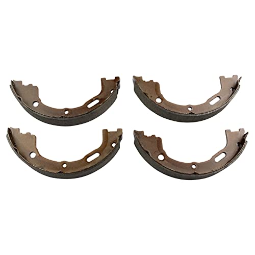 Image of TRQ Rear Brake Pad and Rotor Set Ceramic Parking Shoe Compatible with 2005-2011 Lincoln Town Car