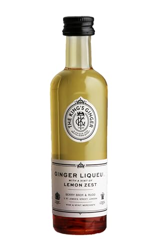 The Kings Ginger Liqueur 5cl 29.9% ABV Liqueur made with ginger and a twist of lemon award-winning liqueur and cocktail mixer Royal Warrant Liqueur
