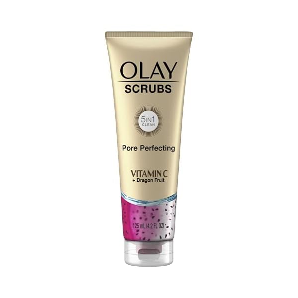 Olay Pore Perfecting Face Scrub with Vitamin C and Dragon Fruit, 4.2 Fl Oz