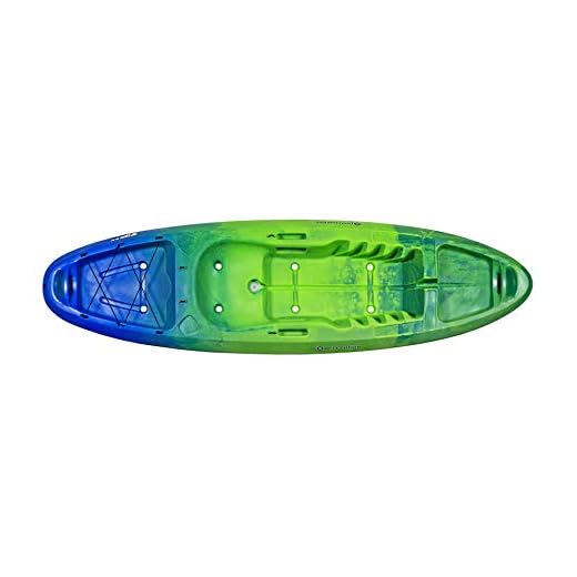 Perception Kayaks Zip 9.5 | Sit on Top Kayak for All-Around Fun | Stable and Fast | Rear Storage with Tie Downs | 9' 6" | Earth