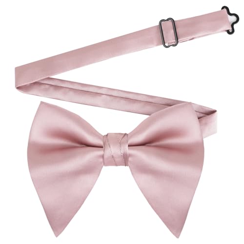 Image of Alizeal Velvet Pre-tied Adjustable Bow Tie for Men Oversize Formal Solid Tuxedo Bowtie
