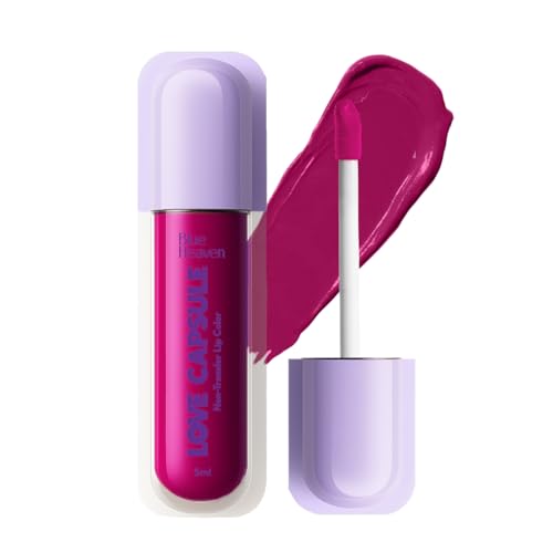 Image of Blue Heaven Love Capsule Non Transfer Lip Colour | Intense Color Payoff | Long Lasting | One Swipe Formula | Liquid lipstick Waterproof & Smudge Proof | Fushia Pink, 5ml
