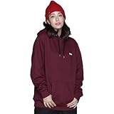 PONTAPES(ポンタペス) スノボ パーカー ヘビーウェイト オーバーシルエット 撥水裏起毛スウェット 5サイズ PONS-125 バーガンディ Lサイズ スノーボード ウェア スノボ メンズ レディース スキーウェア インナー