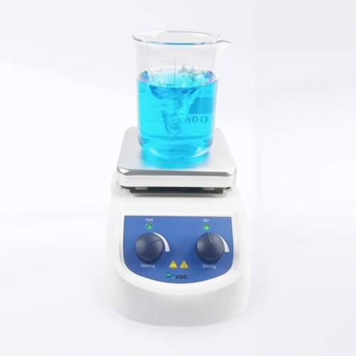 VISOSCI Magnetic Stirrer Hot Plate Max 380â„ƒ (716â„‰0, Magnetic Hotplate Stirrer with Max Speed 2000RPM, 5L Stirring Capacity, Stirring Bar Included,Not Suitable for Accuracy and Low Temp Control
