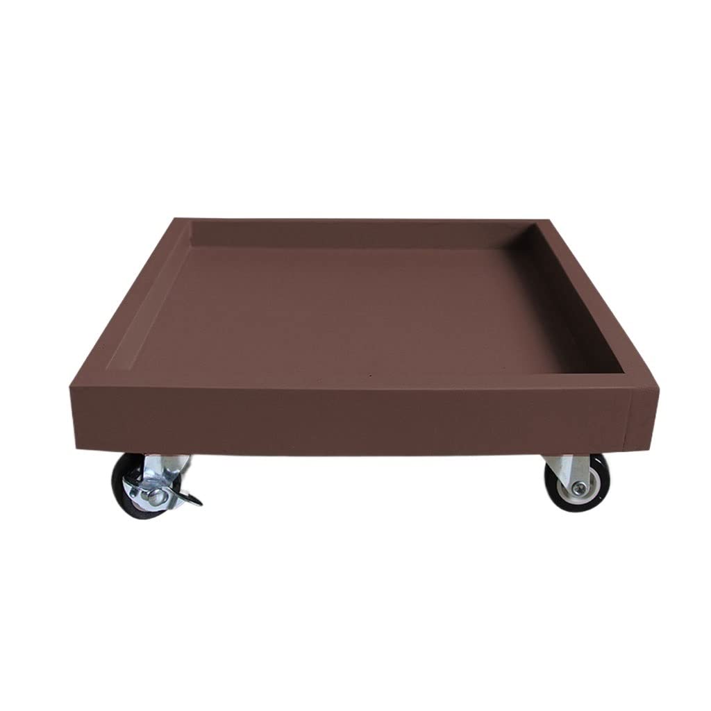CWCQGH Plant Stand Plant Caddy Square Plant Trolley Indoor Plant Flowerpot Base Flowerpot Tray Flowerpot Water Tray Wheeled Plant Cart Outdoor Plant Stand A-46cm