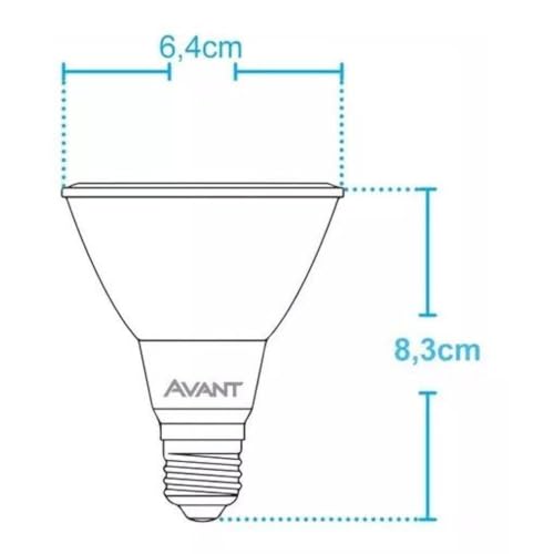 KIT COM 10 LAMPADAS LED PAR20 38° 7W 4000K NEUTRA BIVOLT MG500-C AVANT